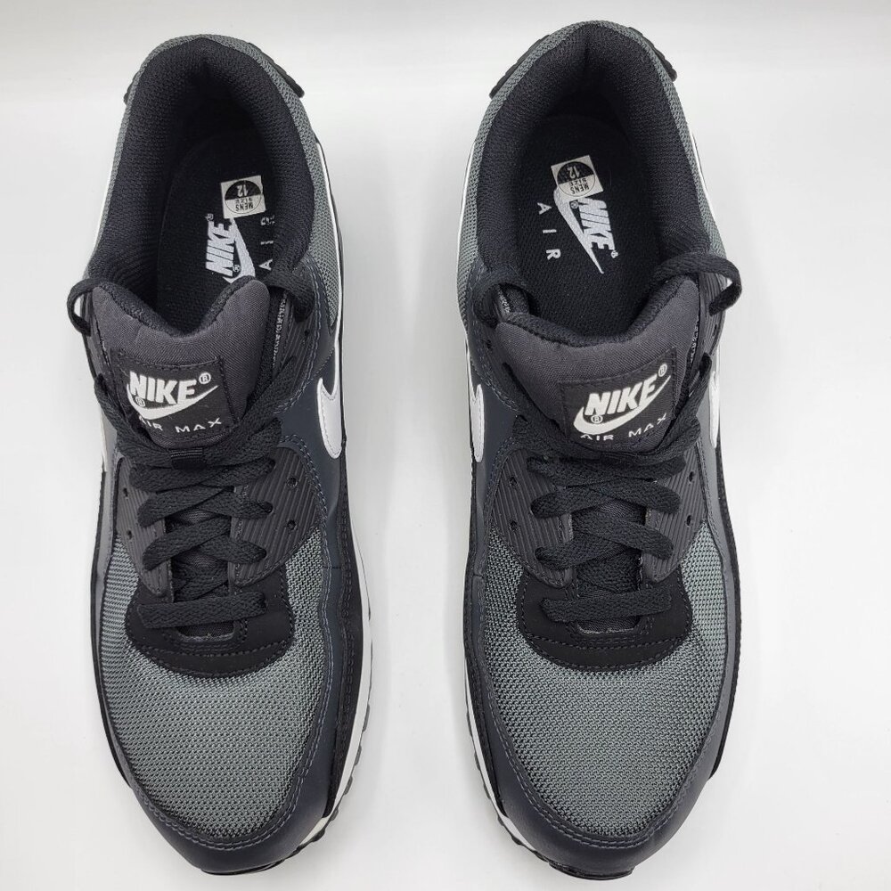 Nike Air Max 90 CN8490-002 Mens Sneakers Size 12 Black & Gray Like New - Picture 9 of 16